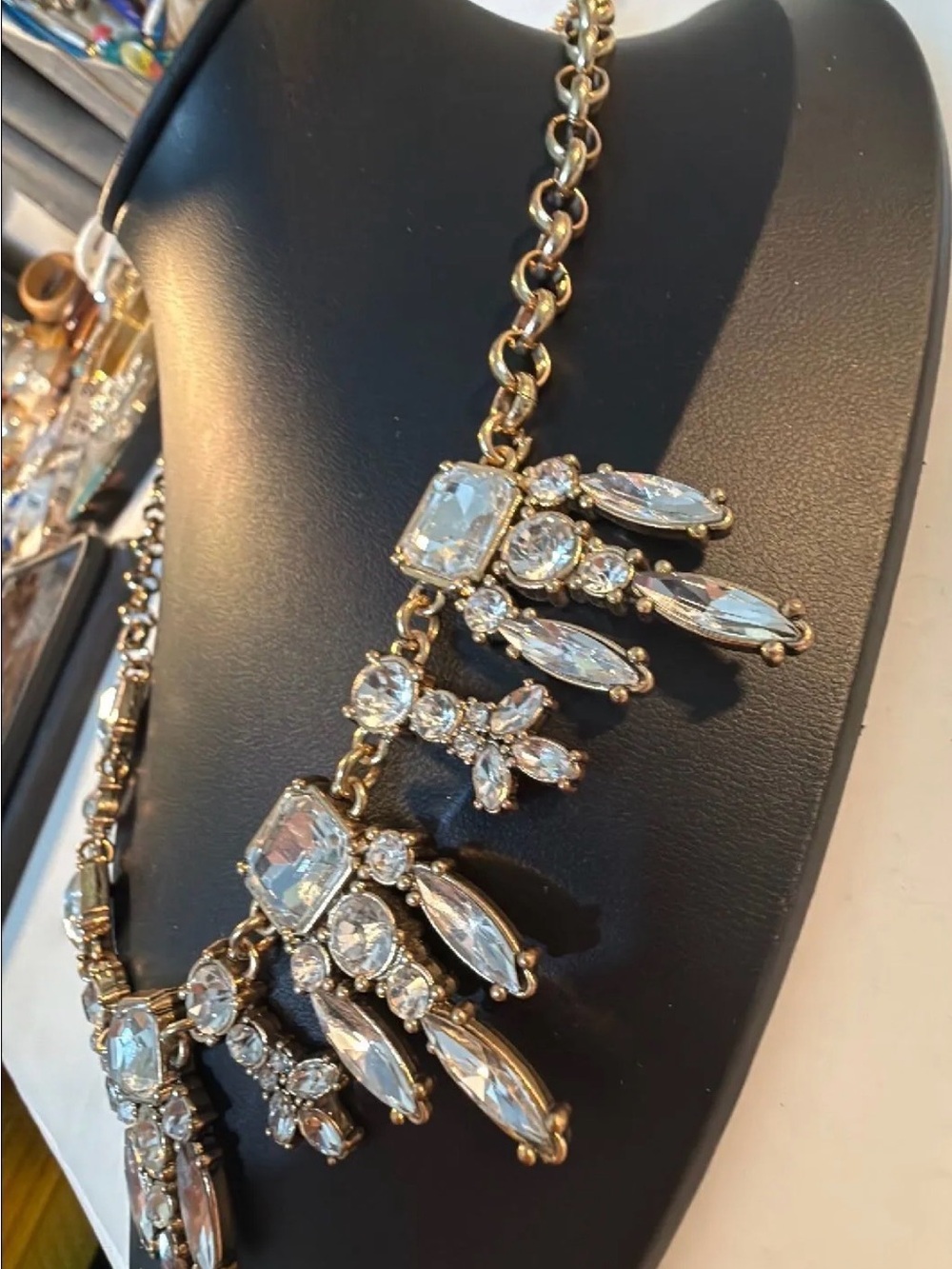 Iman Gold Statement Necklace nwt 20” + 2” - Picture 3 of 8
